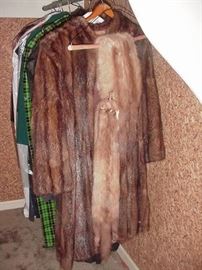 Full length fur and fur stole