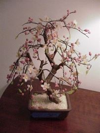 Flowering cherry tree, hardstones, Japan