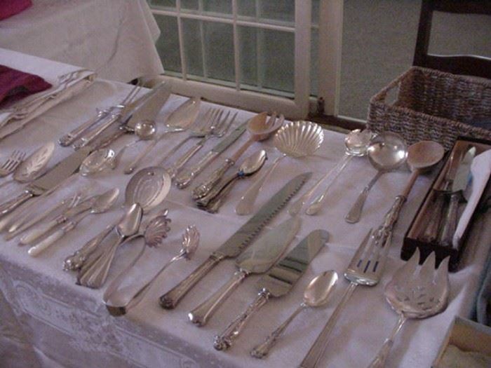 Stereling flatware and serving pieces
