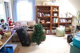 Book case, Christmas items