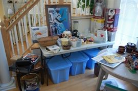 kitchen and Christmas collectibles