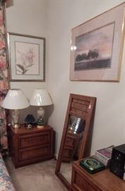 Matching end table and mirror