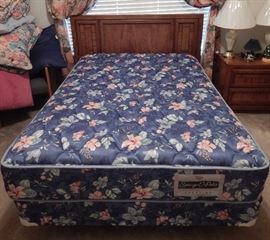 Full-size bed and like-new mattress set