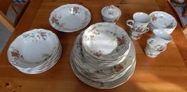 Mikasa service for 6 less 2 coffee cups