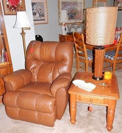 One of two matching end tables