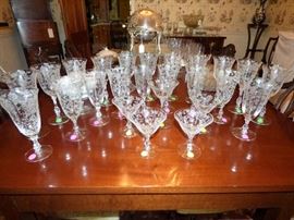 Cambridge "Rose Point" stemware