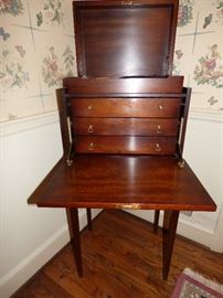 Antique mahogany silver chest cabinet