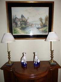 Fitz & Floyd dog figurines, Console