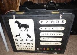 Vintage lighted Pediatric Eye Chart 