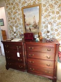 Interesting mahogany double dresser