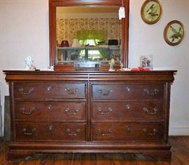 Mahogany dresser with mirror