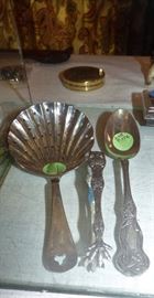 Silverplate serving items