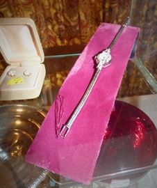 Hamilton 14K white gold & diamond watch