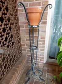 Wrought iron plant stand
