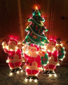 Vintage Lighted Christmas Hangings