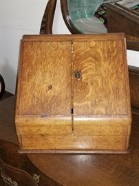 Antique Military travel desk/ mail sorter with dial calendar