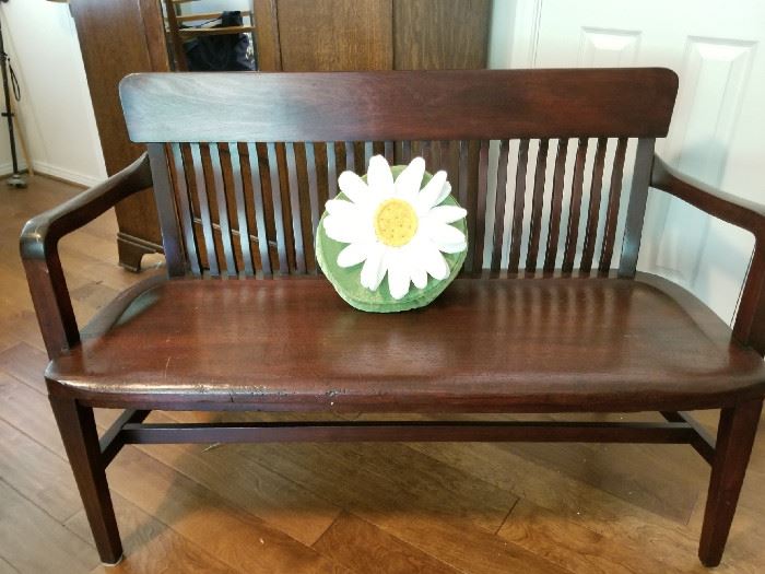 BEAUTIFUL Antique Mahogany Bench