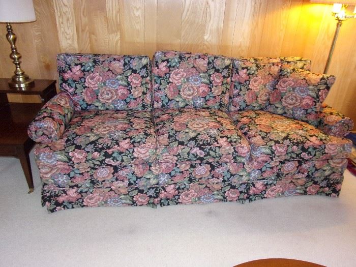 Harden Custom Upholstered Floral Sofa