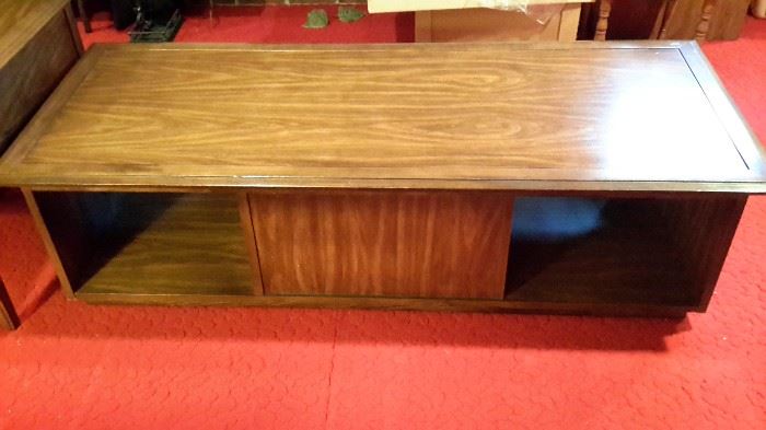 MCM Coffee Table with Sliding Panel