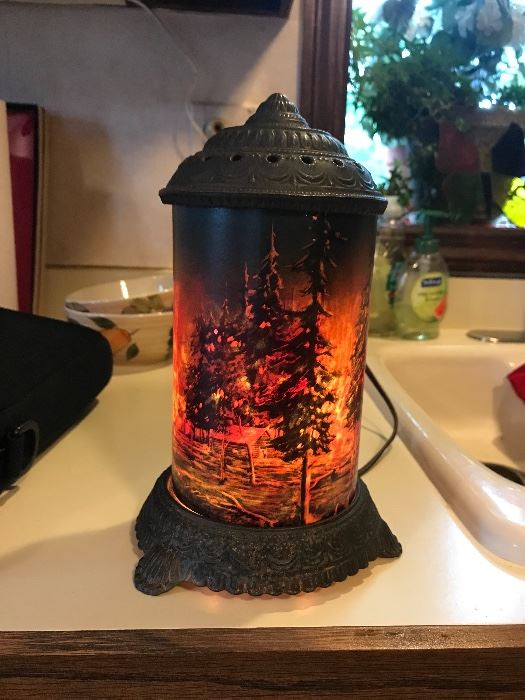 Antique revolving lamp!