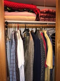 Men's clothing and blankets