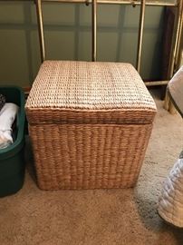 Wicker ottoman with storage.......