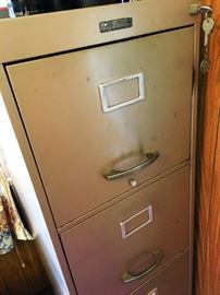and A Vintage File cabinet...With The Key!...