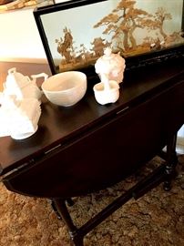 Stunning Gateleg Table...and Check Out The Japanese Diorama...The Detail Is Breathtaking!...