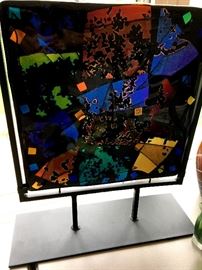 This Pressed Glass Screen Is Beautiful...The Glass Measures Around 12" Square...