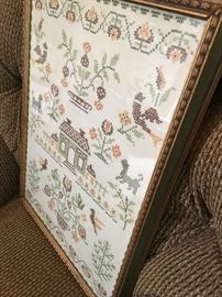 Even This Antique Cross Stitch Sampler...So Sweet...