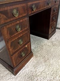 In The Sitting Area Is This Beautiful Leather Top Desk...