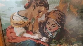 vintage needlepoint, handmade in France