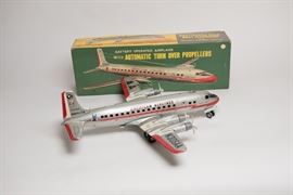 Vintage American Airlines Tin Toy Plane Electra II Flagship