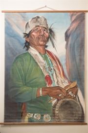 Gay Betts-Native American Man On Canvas