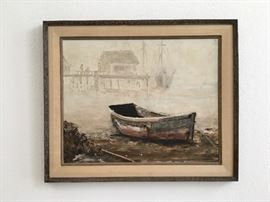 Original framed vintage painting signed 'Ellsworth'  