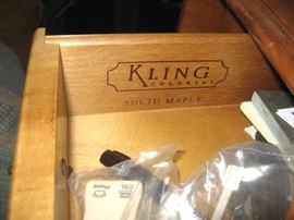 Kling brand solid maple furniture