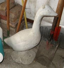 Cement yard decor goose