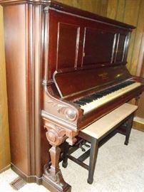 GORGEOUS OLD CABINET PIANO