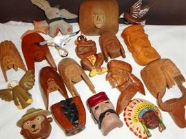 VINTAGE - CARVED BOY SCOUT SLIDES