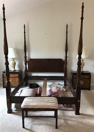 Henredon bed. Canopy available but not shown. Century nightstands.