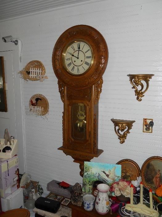 Large Antique Regulator Clock