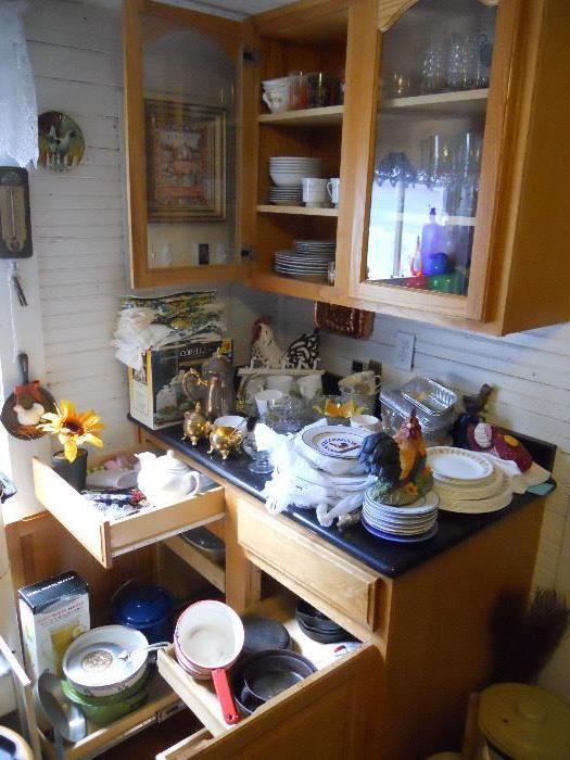 Cabinets Full of Dishware and Glassware