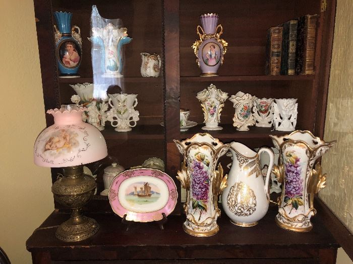 Old Paris Porcelain; Porcelain Jars; Porcelain Pitchers; Porcelain Vase Pairs