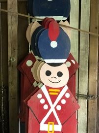 Hand crafted and painted soldier boy Christmas decor for your home or yard. 