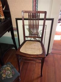 Occasional chairs and tables; reeded