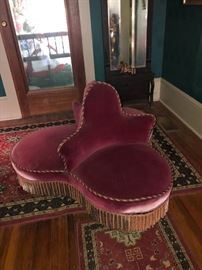 Courting Chair with Chaperone Seat! Very RARE; GORGEOUS
