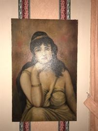 oil painting of lady