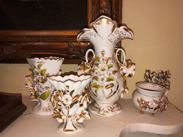 Mantle set; Old Paris Porcelain