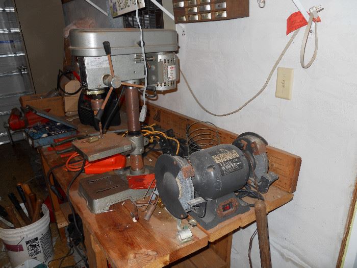 Drill Press and Grinder