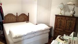 Queen Headboard and Tempur-Pedic mattress and box spring. These pieces will be sold separately 